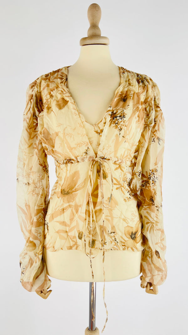 Blusa seta fiori