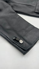 Blazer monopetto in pelle Versace Collection