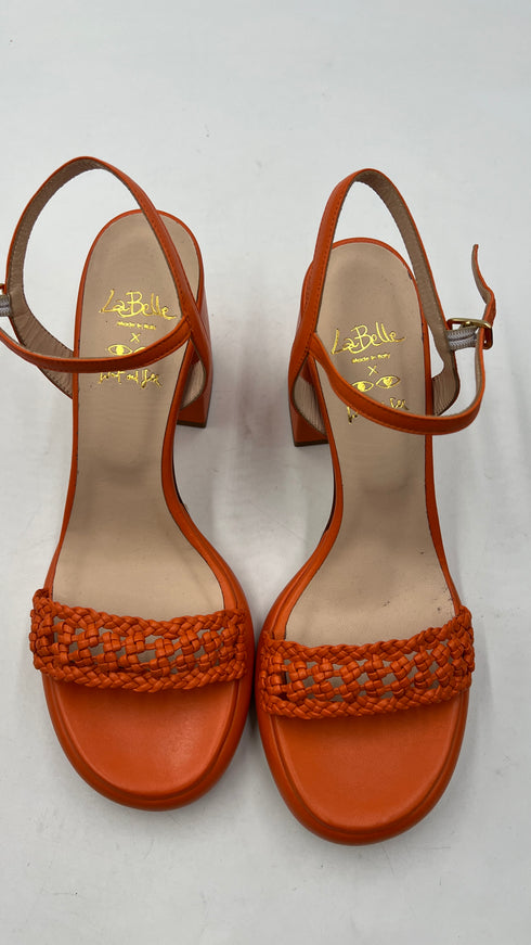 Sandali platform "Planet" arancio