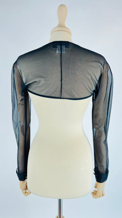 Coprispalle in tulle nero