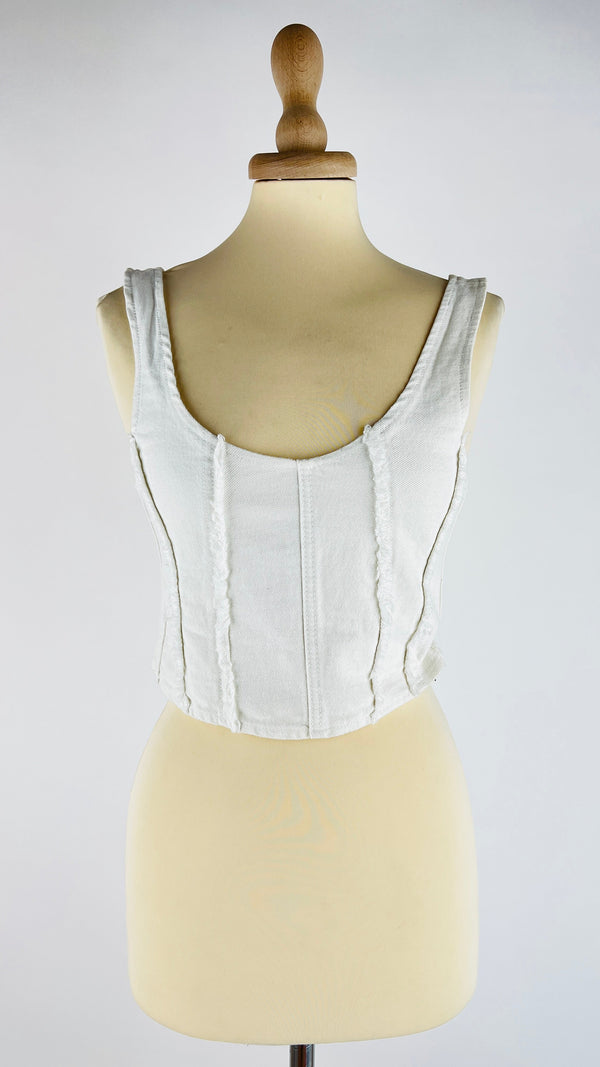 Top cropped bianco