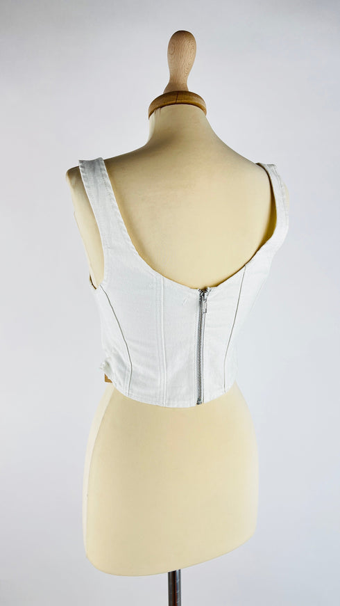 Top cropped bianco