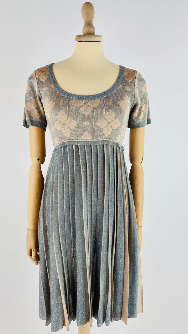 Abito midi fiori lurex