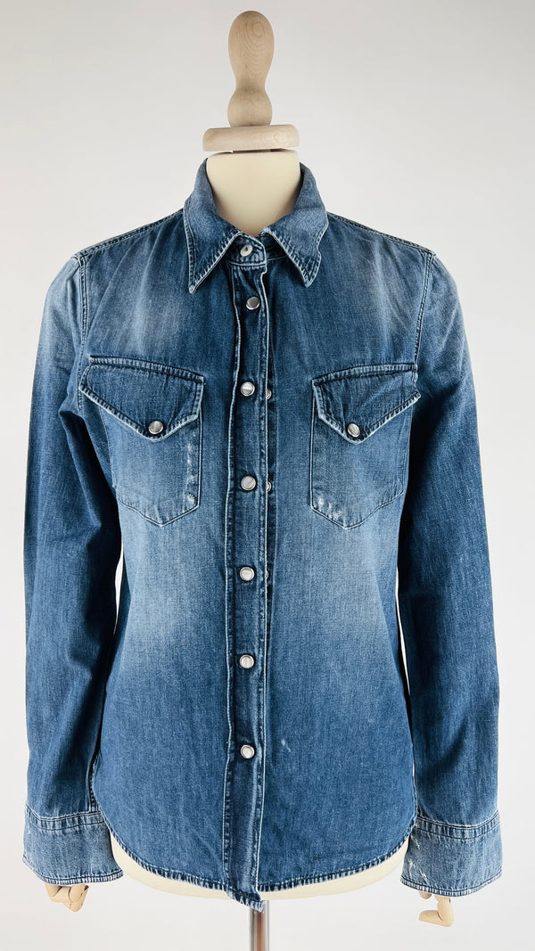 Camicia sfiancata in denim