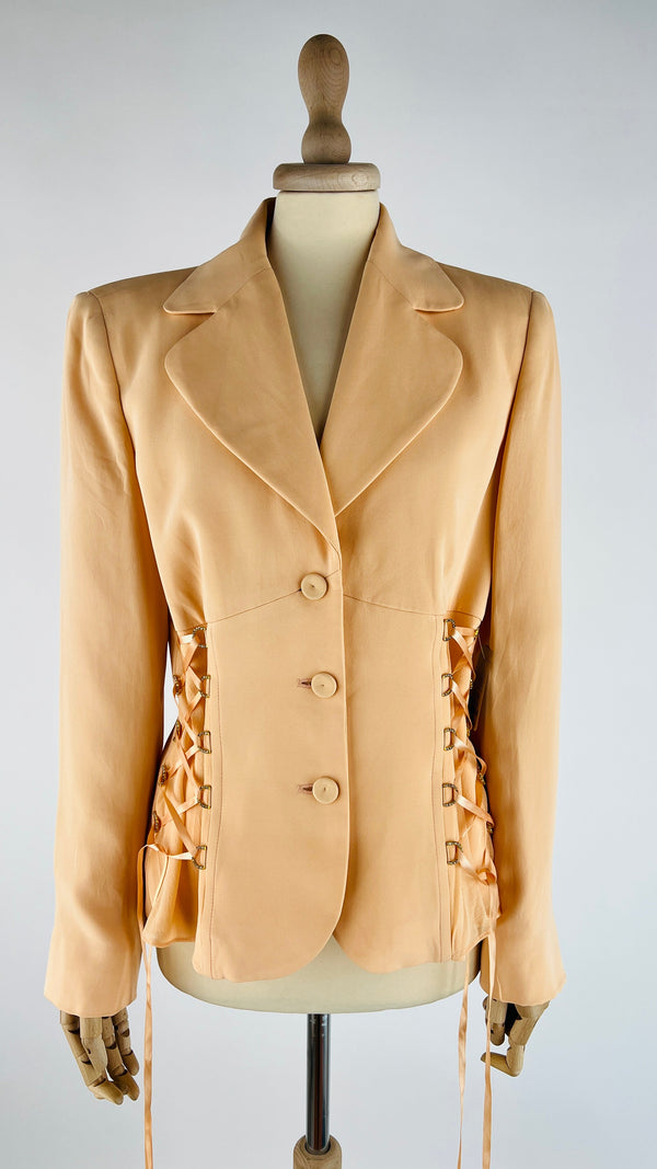 Blazer con allacciatura laterale