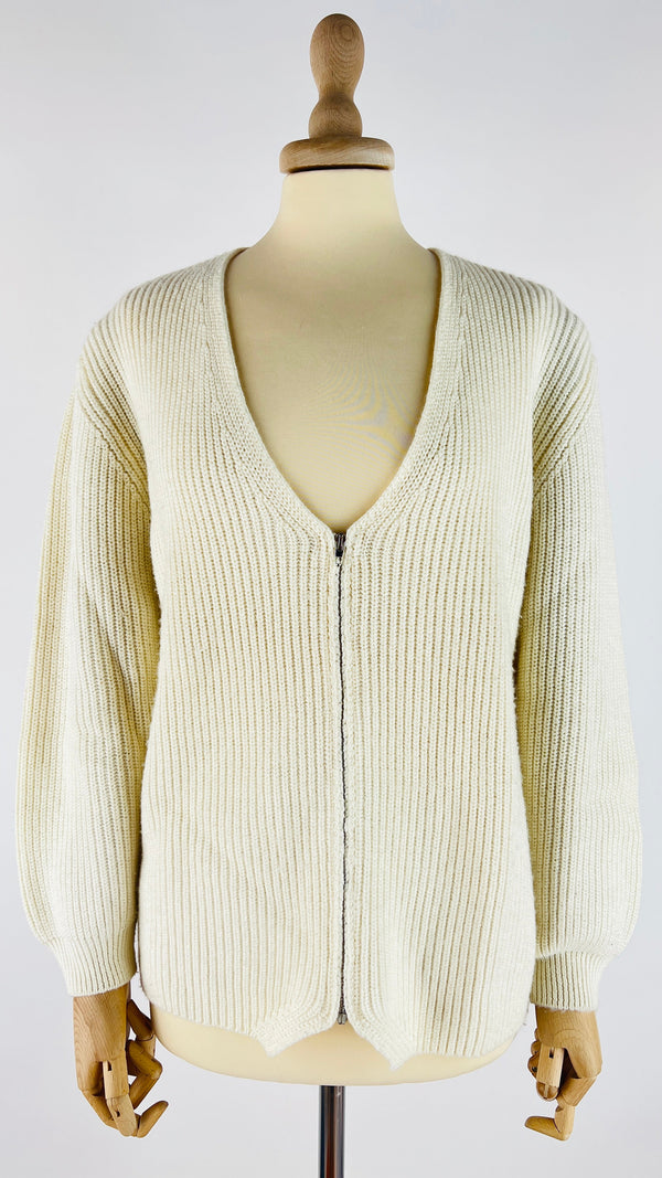 Cardigan maglia zip