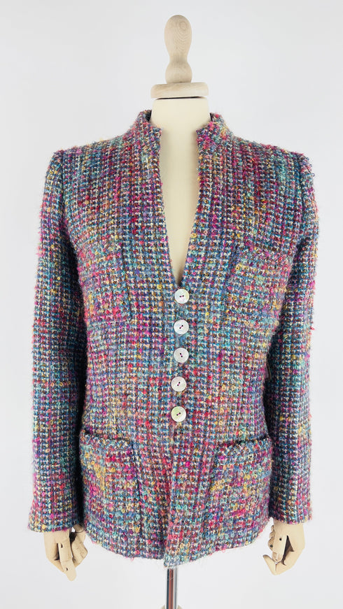 Giacca tweed multicolor