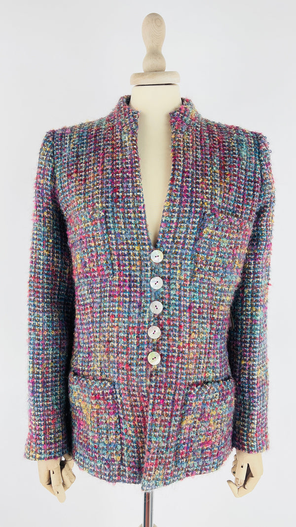 Giacca tweed multicolor