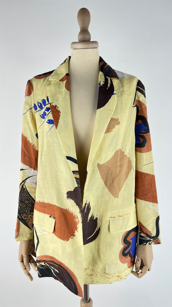 Blazer a fiori con cartellino