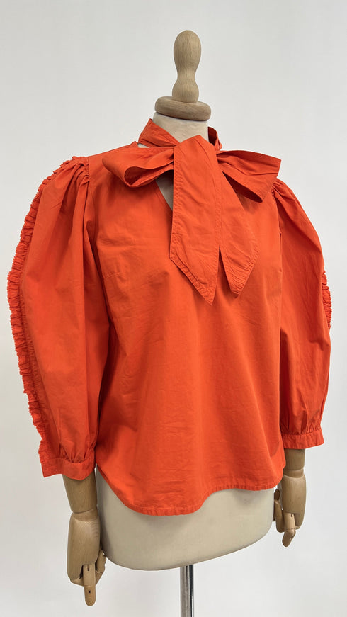 Top collo fiocco
