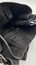 Borsa nabuk nero Moschino