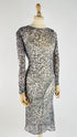 Abito midi in mesh animalier